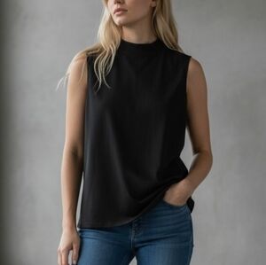 Anne Klein Black Slinky Sleeveless Top